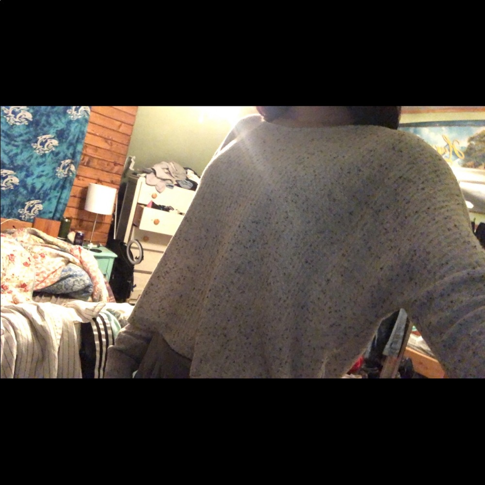 White cropped sweater